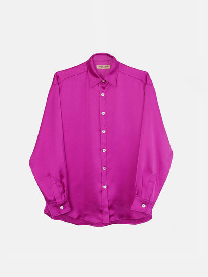 Blusa satén morado