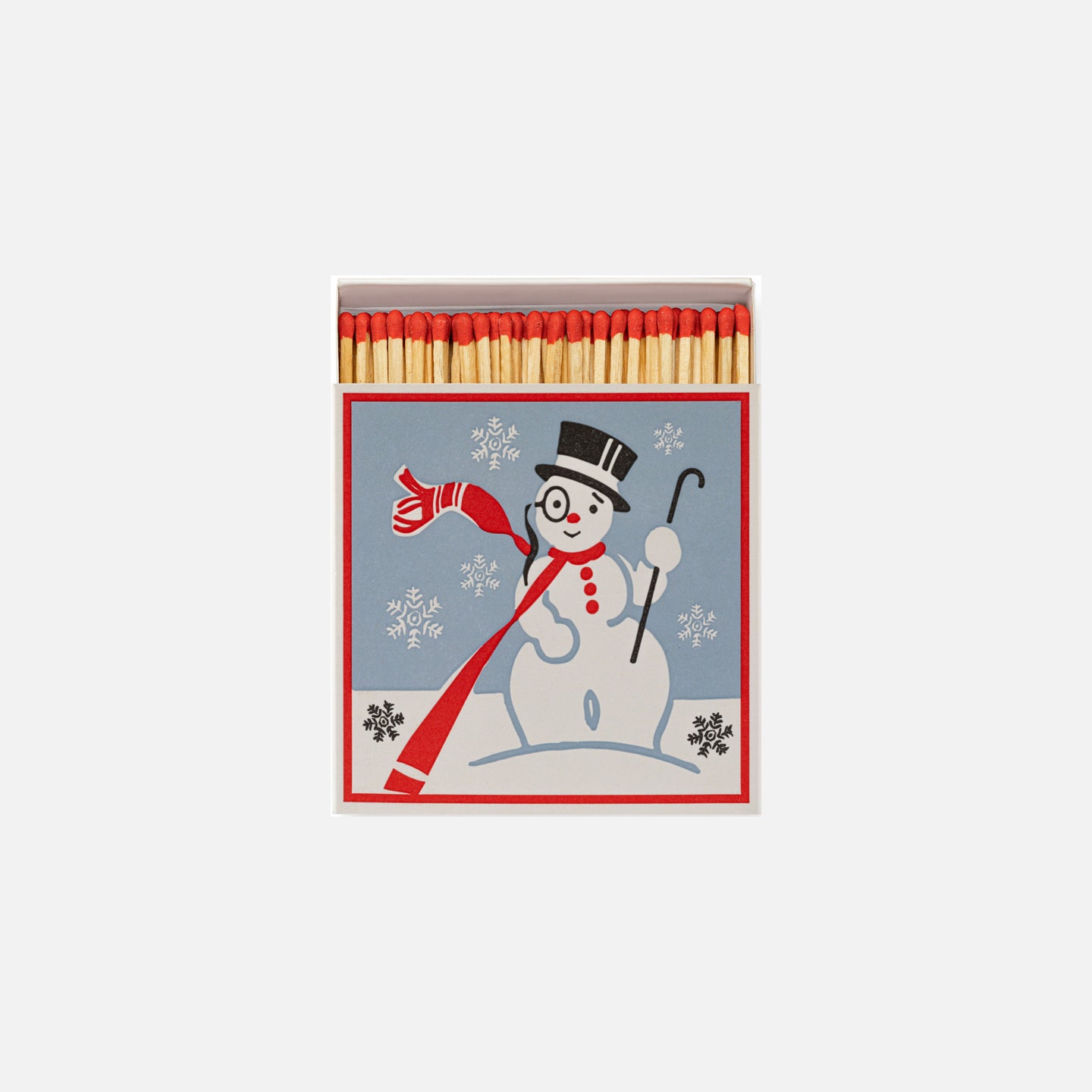 Caja cuadrada de cerillas The Snowman