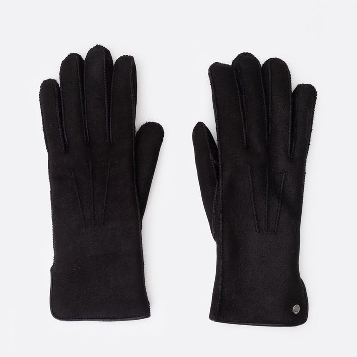 Guantes de piel negros